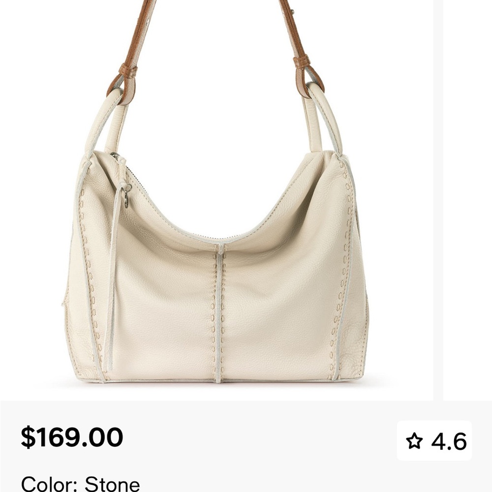 The Sak Elegant Cream Leather Shoulder Bag